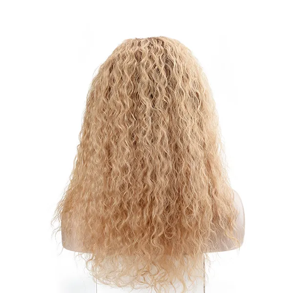 Lx310 Blond Color with Dark Brown Root Front Lace Women Hair Systems