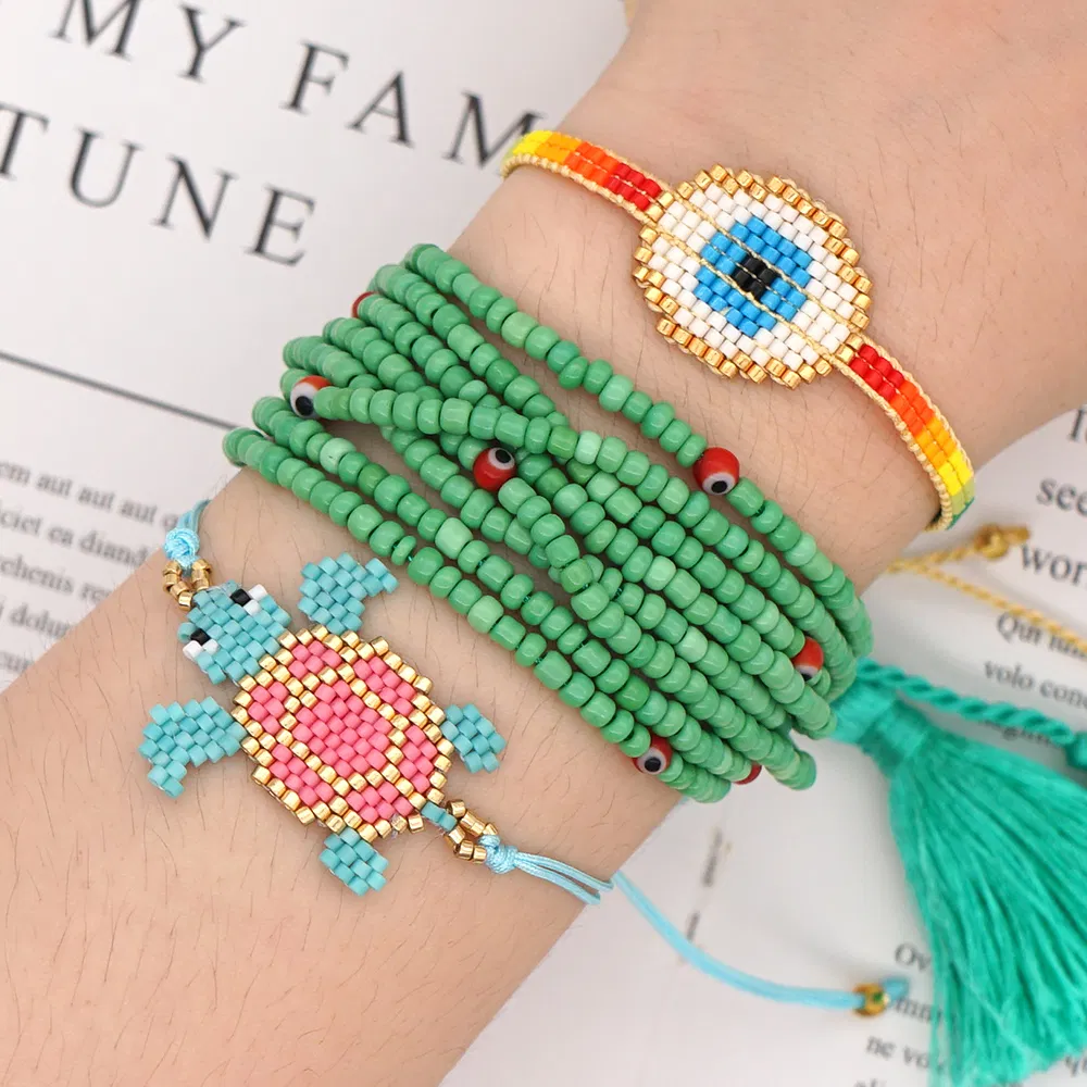 Mlgm Miyuki Bracelet Set for Women Jewelry Friendship Bracelets Set Bohemian Summer Pulseiras Mujer Handmade Woven Fine Imitation Handmade Jewellery