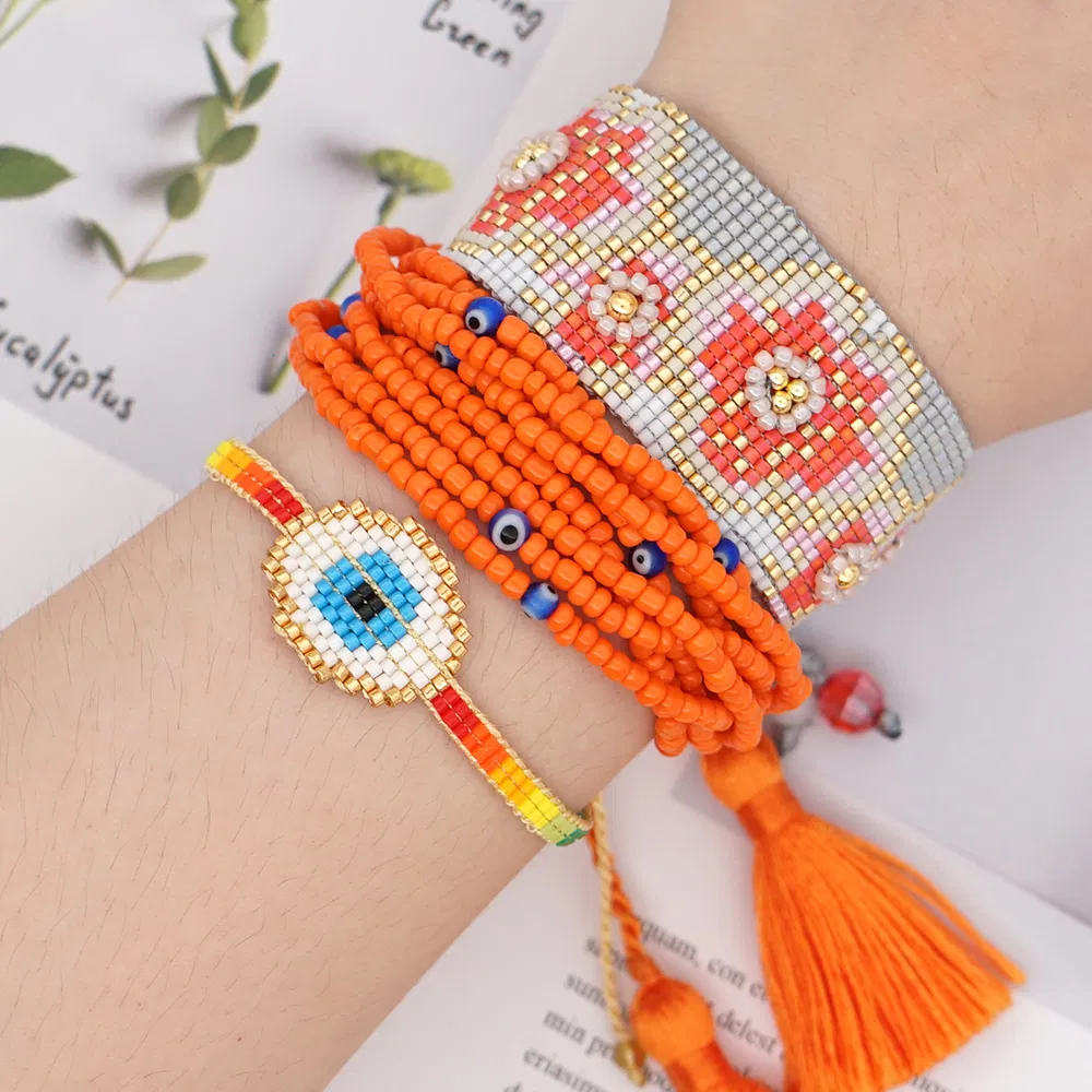 Mlgm Miyuki Bracelet Set for Women Jewelry Friendship Bracelets Set Bohemian Summer Pulseiras Mujer Handmade Woven Fine Imitation Handmade Jewellery