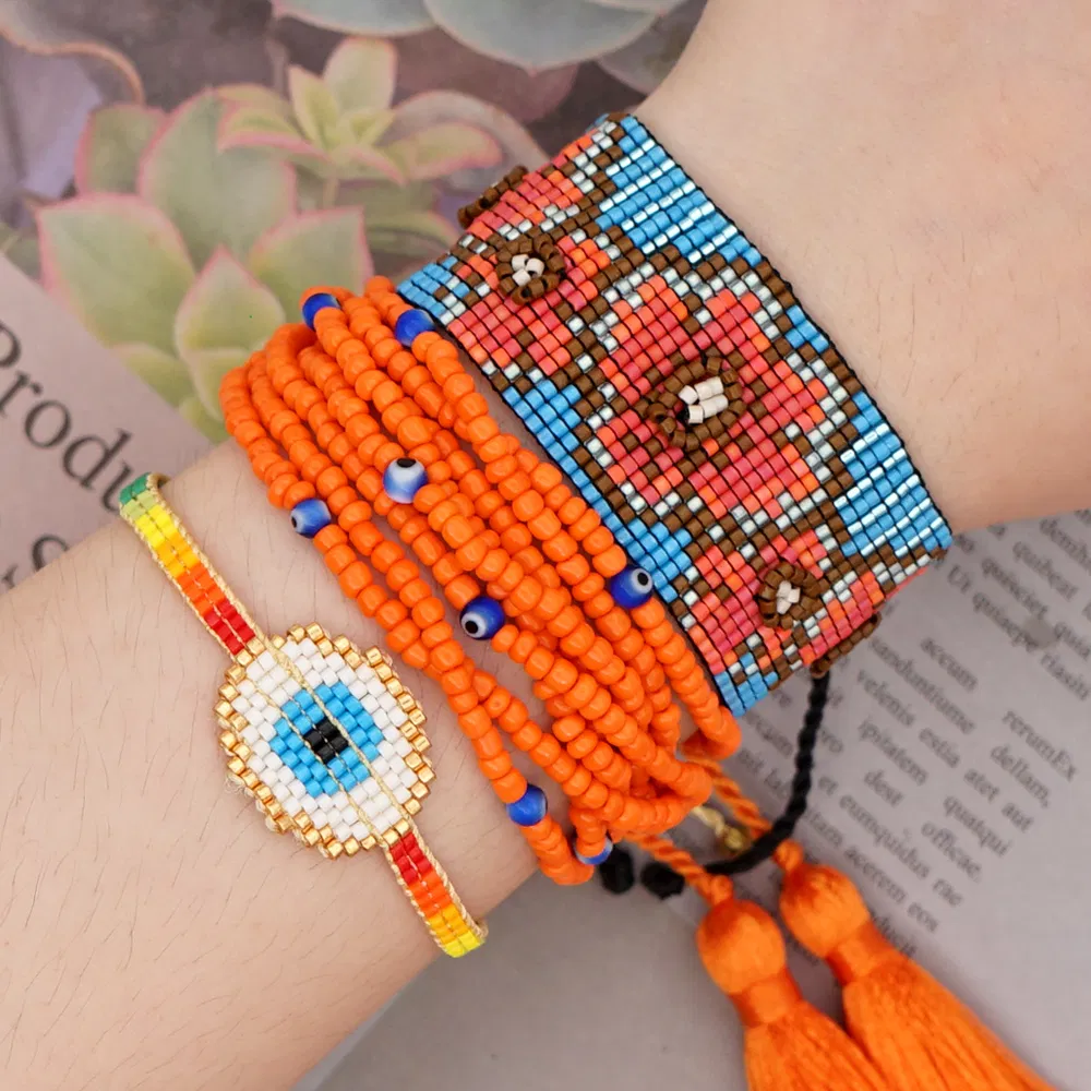 Mlgm Miyuki Bracelet Set for Women Jewelry Friendship Bracelets Set Bohemian Summer Pulseiras Mujer Handmade Woven Fine Imitation Handmade Jewellery