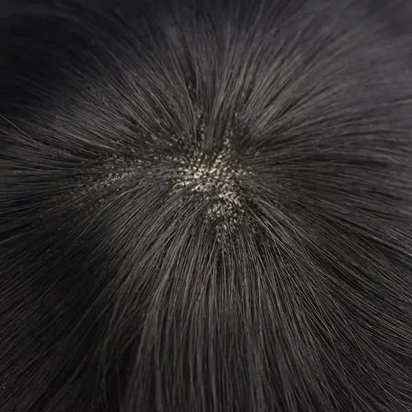 Mono Hairpiece with Npu All Around and Clips Human Hair Bang