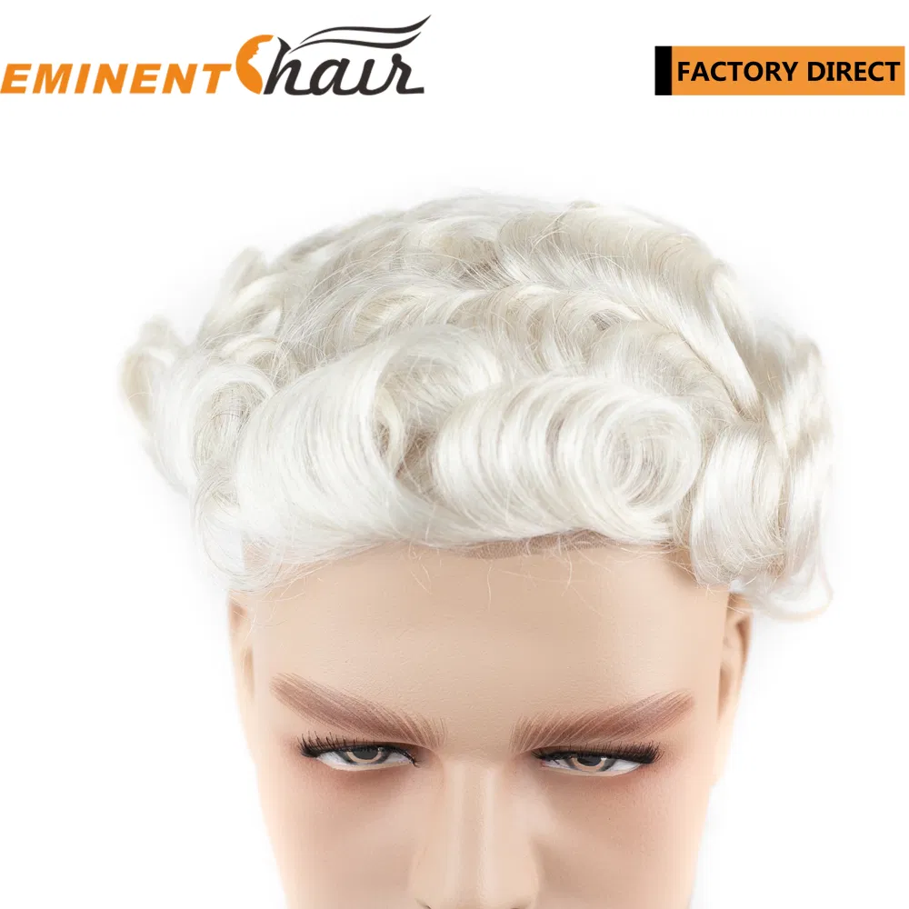 Natural Effect Full Lace Men's Grey Hair Toupee