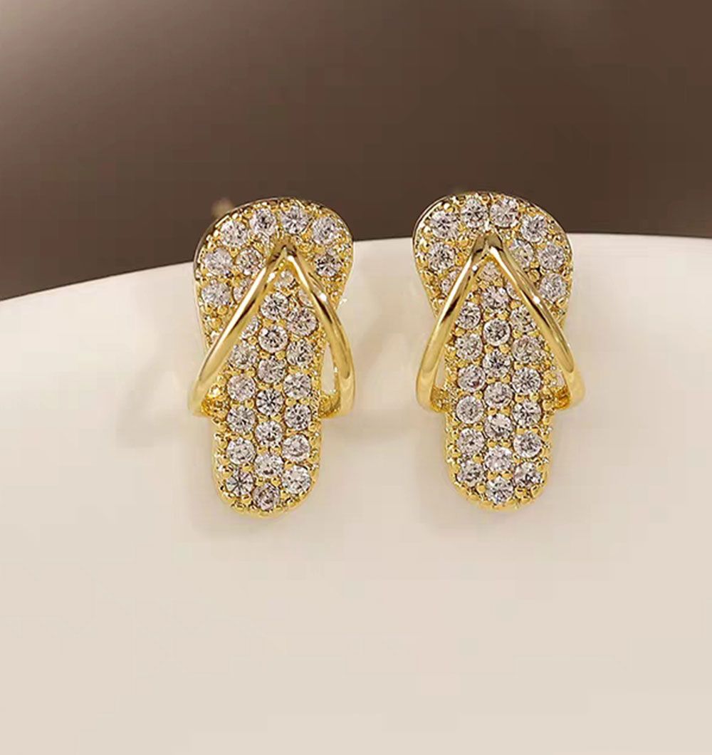 New Arrive Creative Calceolate 925 Sterling Silver AAA CZ Earring Fashion Jewellery for Girls