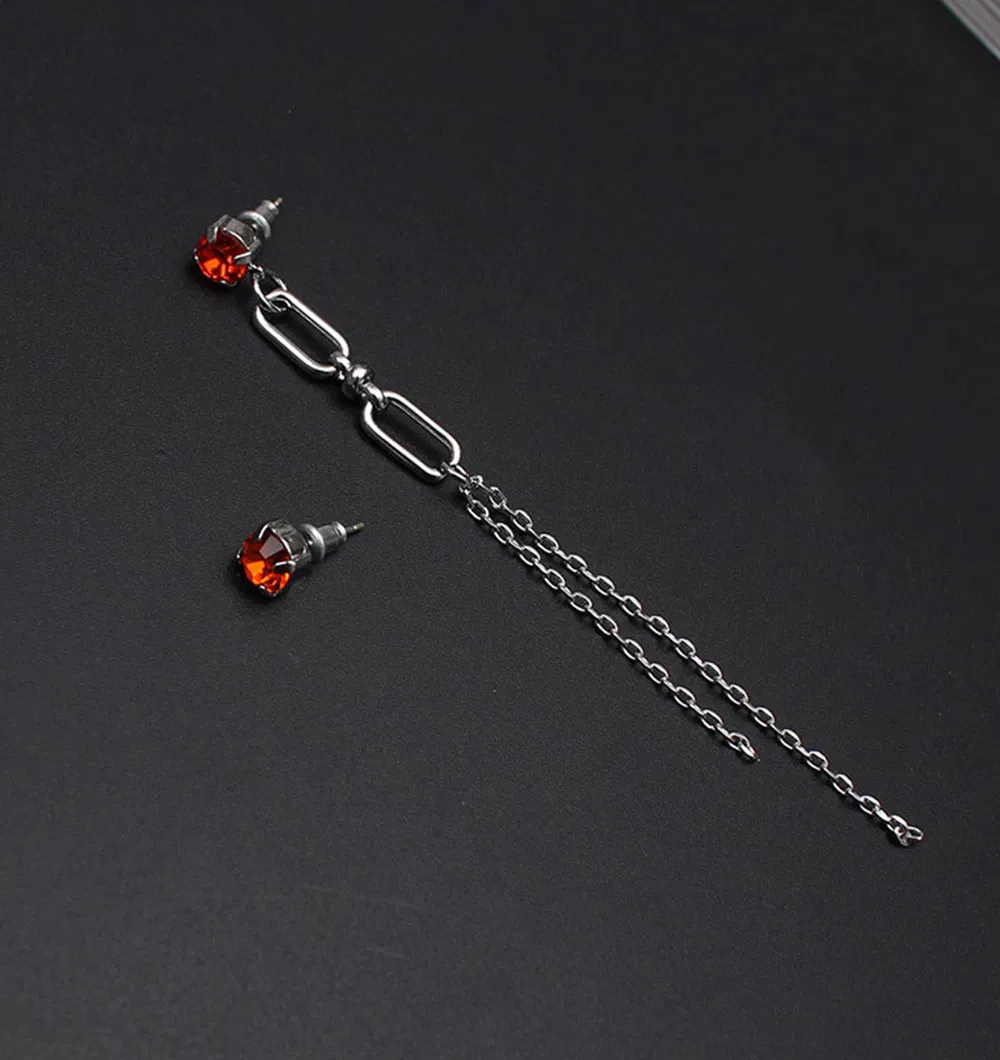 New Arrive Simple Dissymmetry Design Fashion 925 Sterling Tassels Earring Fashion Jewelry for Girls