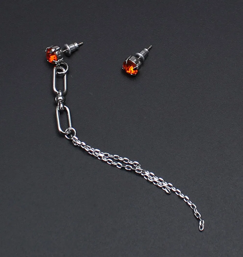 New Arrive Simple Dissymmetry Design Fashion 925 Sterling Tassels Earring Fashion Jewelry for Girls