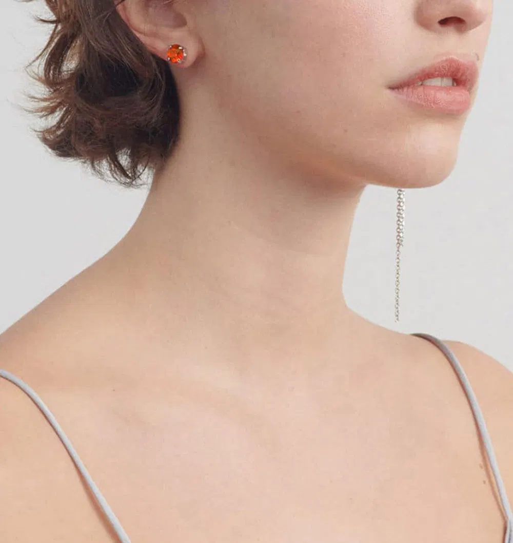 New Arrive Simple Dissymmetry Design Fashion 925 Sterling Tassels Earring Fashion Jewelry for Girls