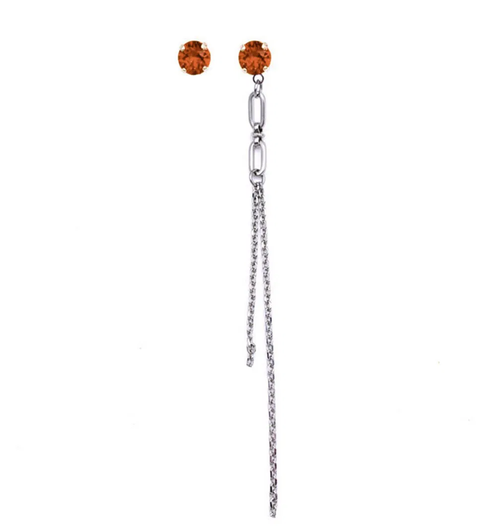 New Arrive Simple Dissymmetry Design Fashion 925 Sterling Tassels Earring Fashion Jewelry for Girls