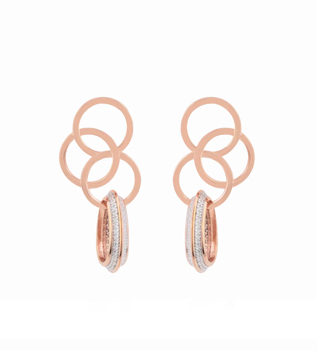 New Design Hot Sales 925 Sterling Silver Jewelry Fashion Earring with CZ Pink Plated High Quality