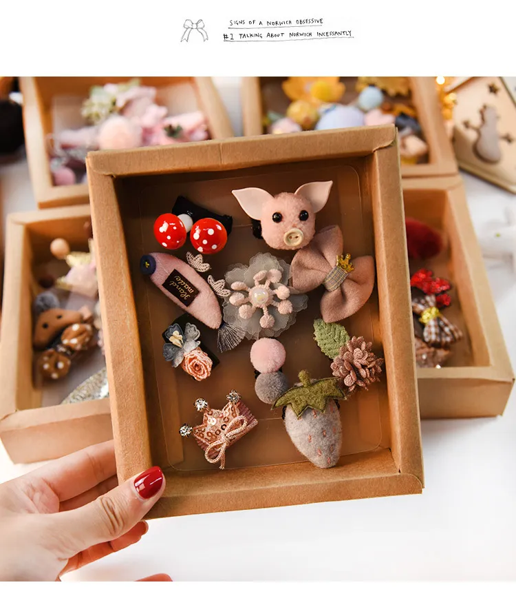 New Style Baby Hair Clips Set Cute Barrettes for Baby Girls