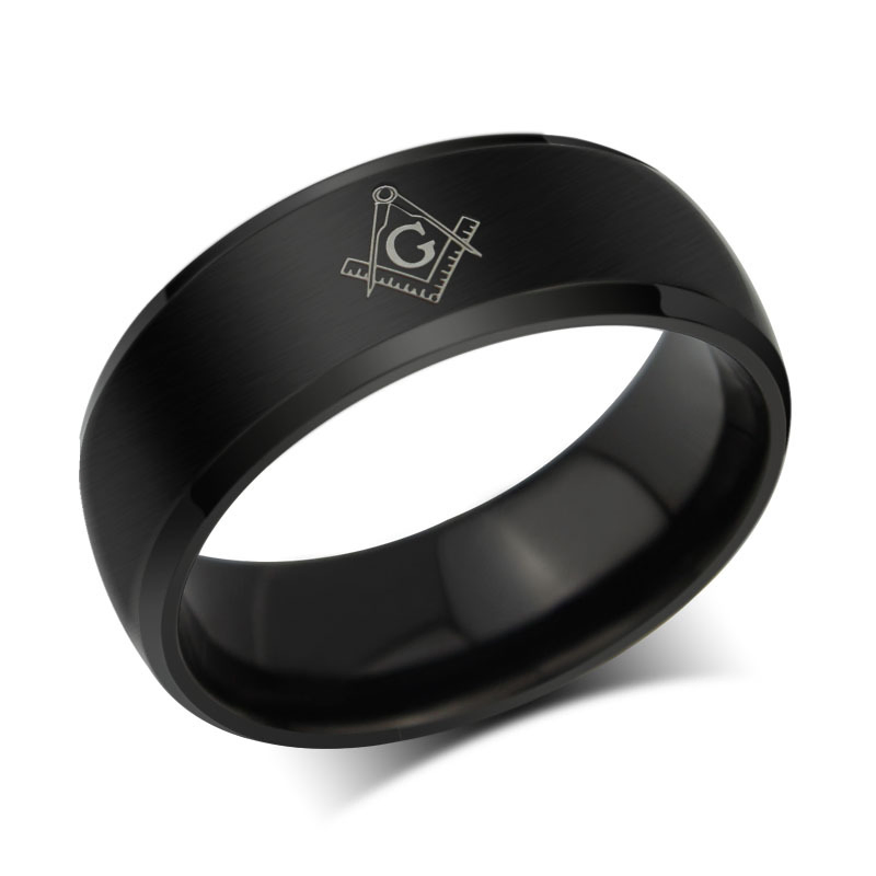 Newest Design Silver Laser Masonic Signet Ring