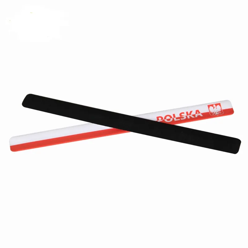 OEM Custom Logo Printing Slap Bracelet PVC Reflective Wristband