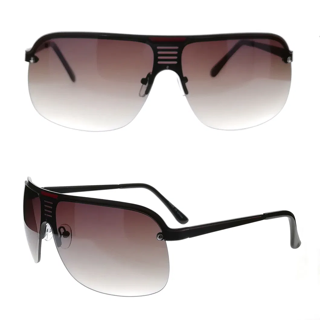 One-Lens Mask Sport and Fashion Stainless Steel Sunglasses