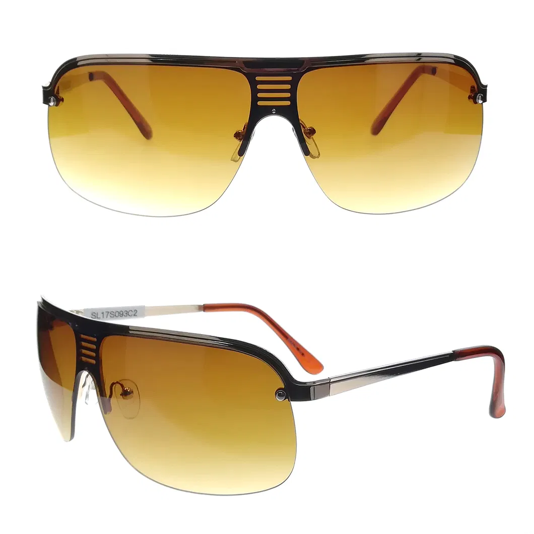 One-Lens Mask Sport and Fashion Stainless Steel Sunglasses