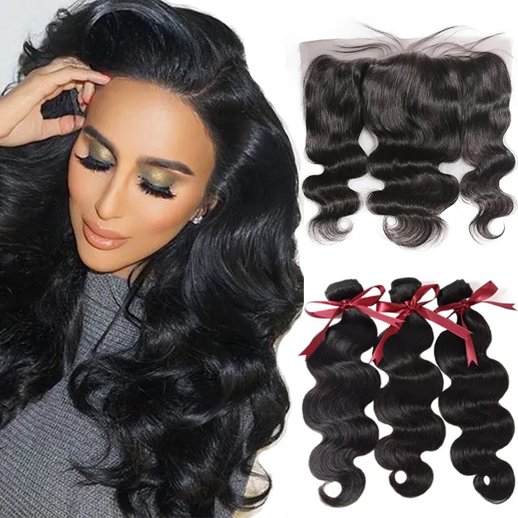 Peruvian Body Wave Human Hair Full Lace Frontal for Cheap