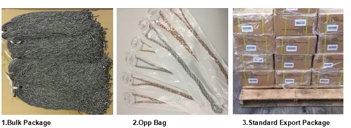 Popular Hammered Curb Chain Stainless Steel Jewelry Necklace