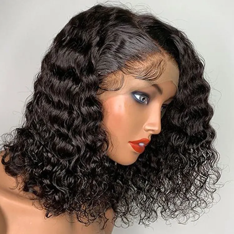 Raw Virgin Hair 10A 5X5 Lace Front Kinky Curly Brazilian Human Hair Wigs for Black Women