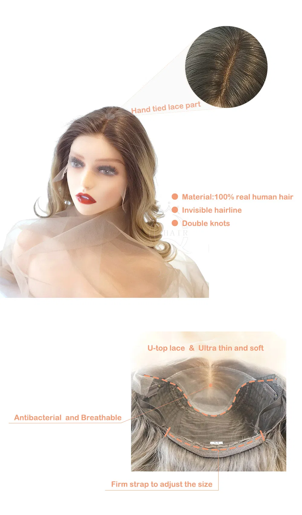 Ready Stock Wig Vendor HD Lace, Pre Plucked 13X4 HD Lace Frontal Closure, Straight HD Lace Front Human Hair Wig for White Women