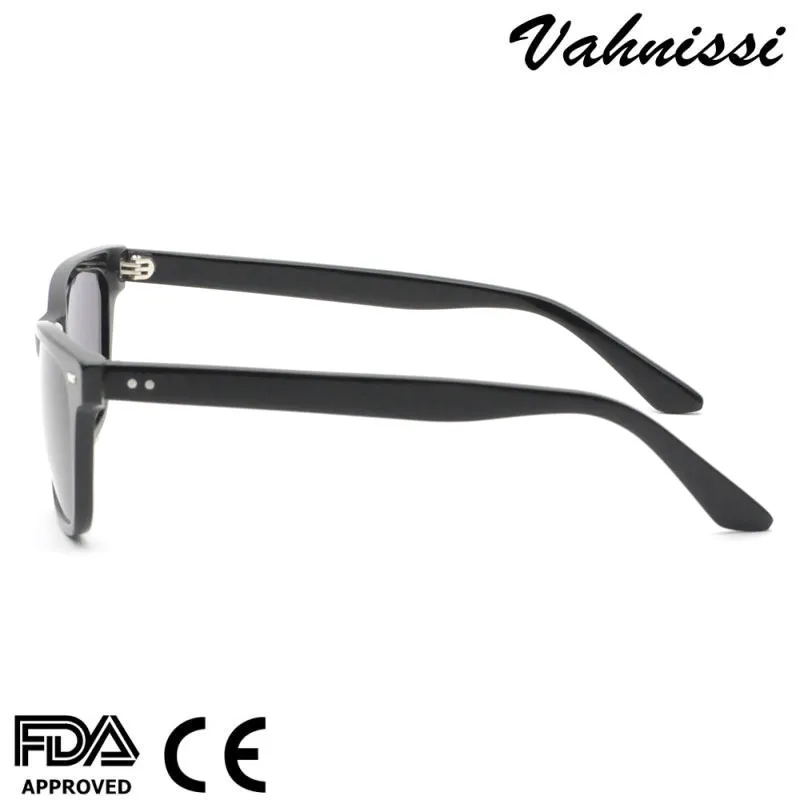Rectangle Vintage Black Cr39 Acetate Fashion Sunglasses