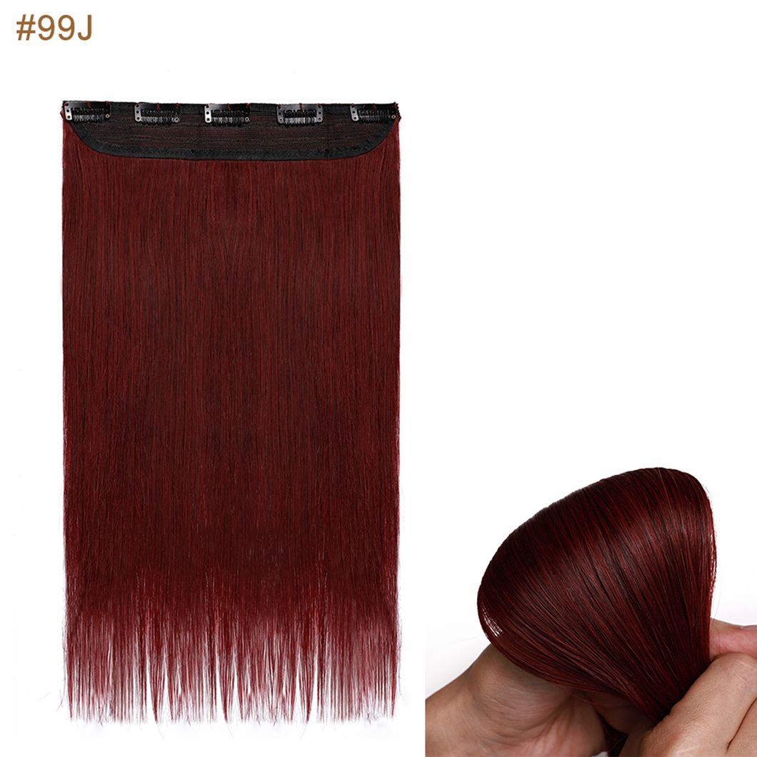 Remy Human Hair Straight Clip in Brazilian Human Hair Extensions Around Head Hair Multi Color Extensions 18 Inches