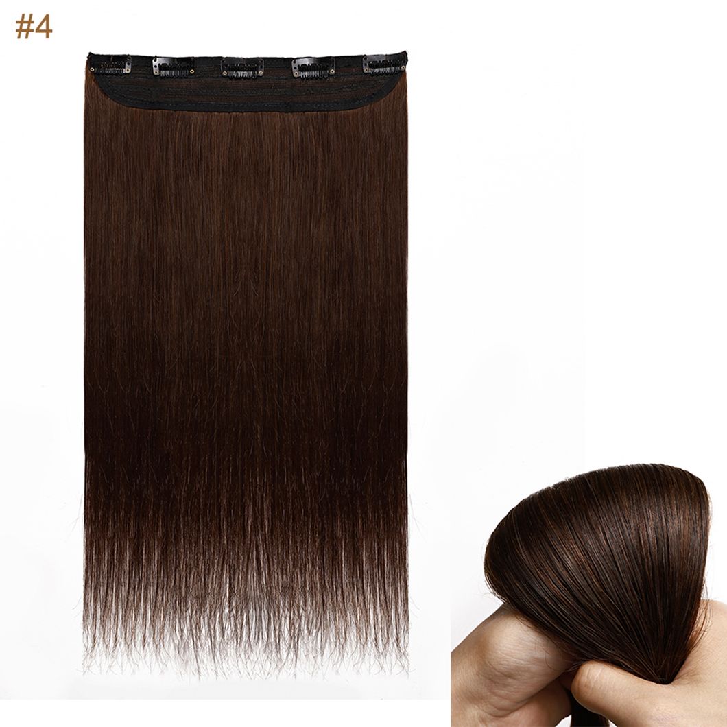 Remy Human Hair Straight Clip in Brazilian Human Hair Extensions Around Head Hair Multi Color Extensions 18 Inches