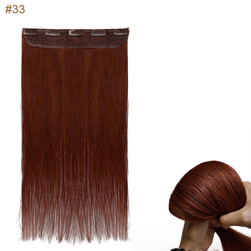 Remy Human Hair Straight Clip in Brazilian Human Hair Extensions Around Head Hair Multi Color Extensions 18 Inches