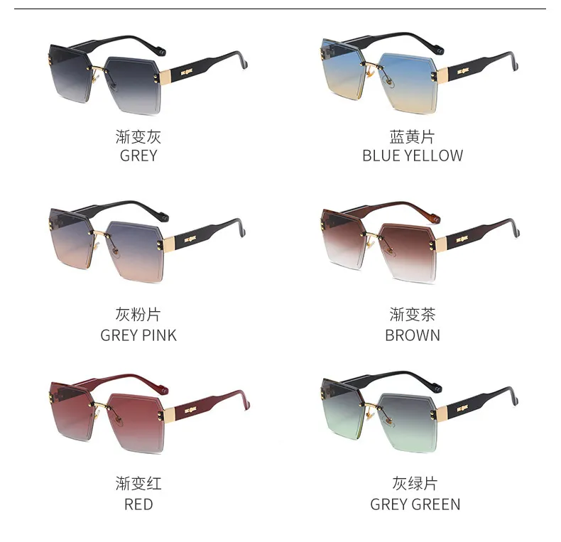 Retro Big Shields Vintage Square Designer Sunglasses