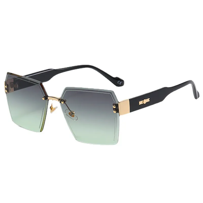 Retro Big Shields Vintage Square Designer Sunglasses