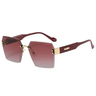 Retro Big Shields Vintage Square Designer Sunglasses