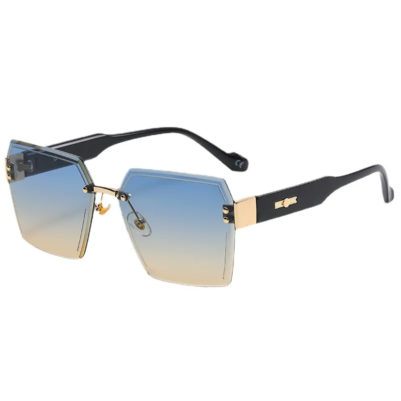 Retro Big Shields Vintage Square Designer Sunglasses