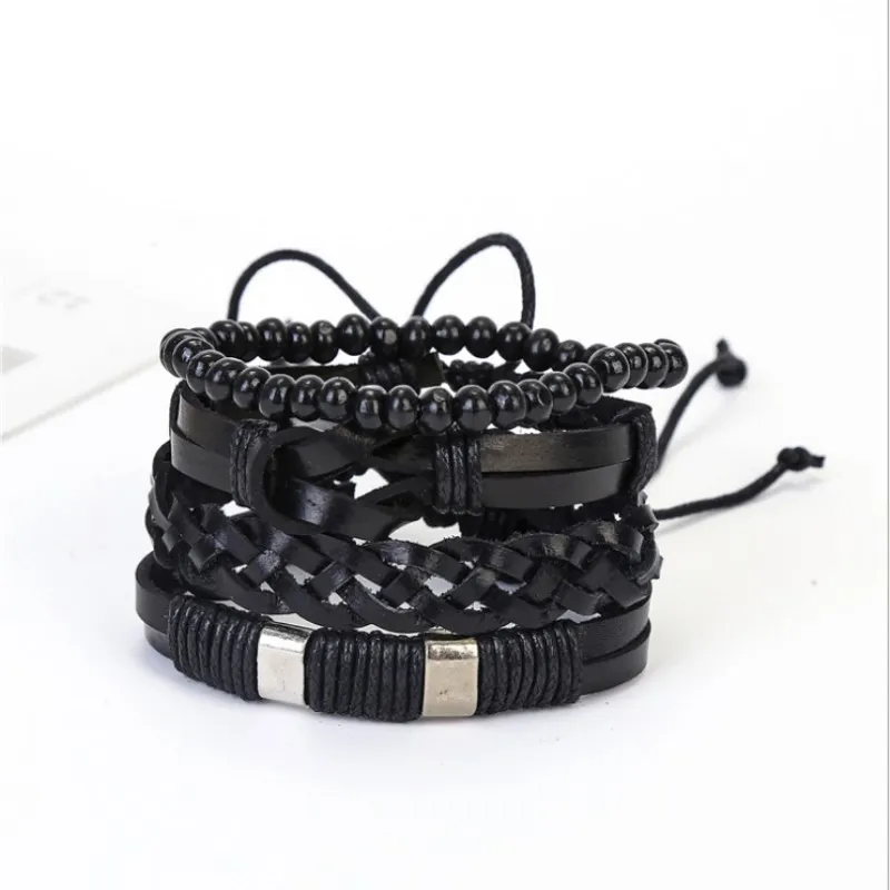 Retro Jewelry Charm Leather Bracelet Men Bracelets