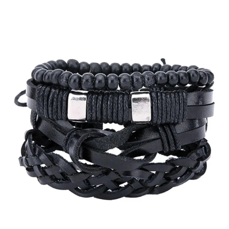 Retro Jewelry Charm Leather Bracelet Men Bracelets