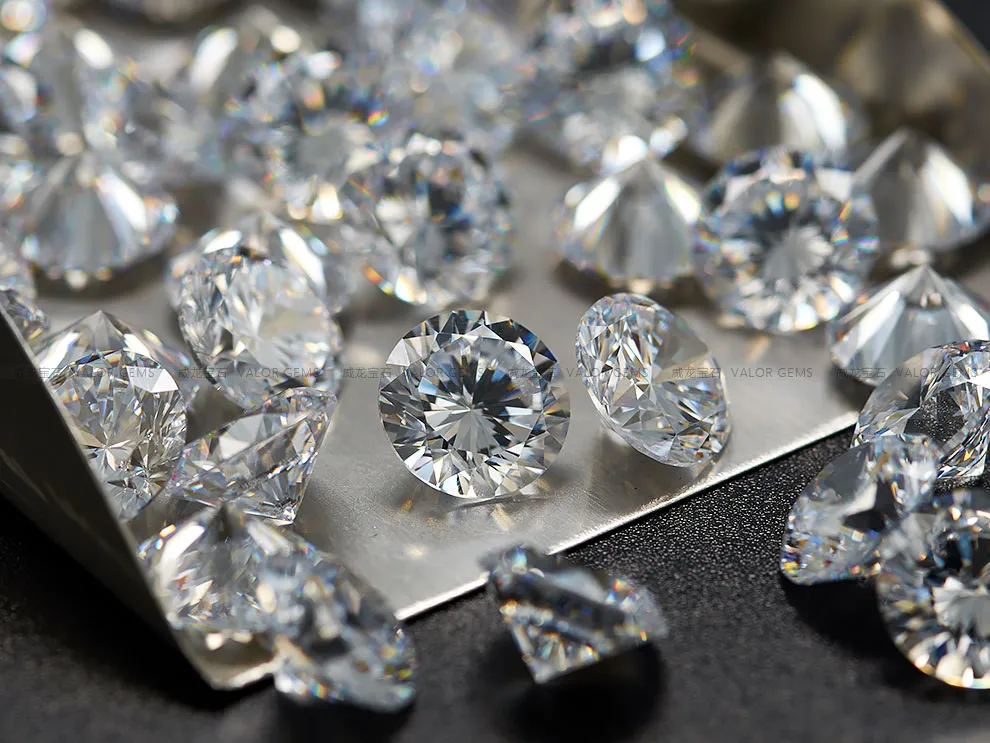 Round Brilliant Cut 1CT Carat White Round Moissanite Loose Stone Vvs Excellent Cut Grade Test Positive Lab Diamond