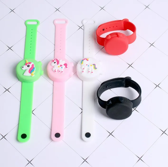 Silicone Wristband Hand Dispenser Reusable Wearable Portable Silicone Bracelet Dispenser Dinosaur Wristband Hand Sanitizer