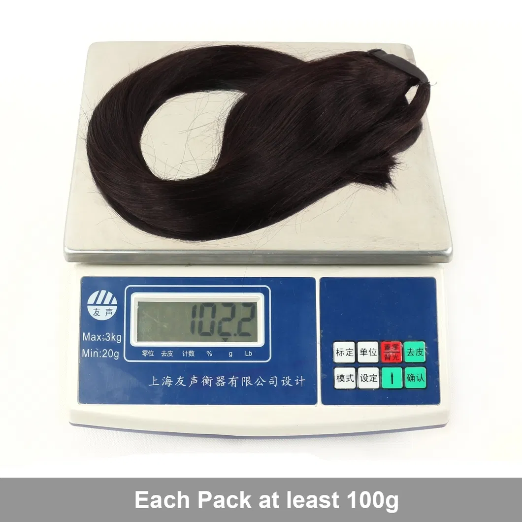 Silky Straight Smooth Virgin Human Hair Horse Tail Wrap up Brazilian Hair Ponytail