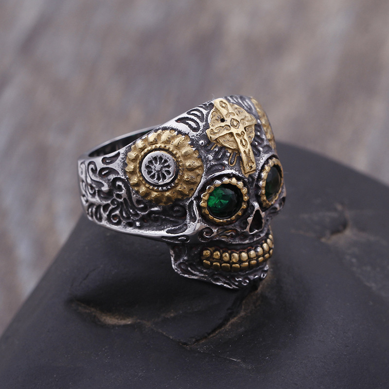 Stainless Steel Jewelry Mens Skull Ring