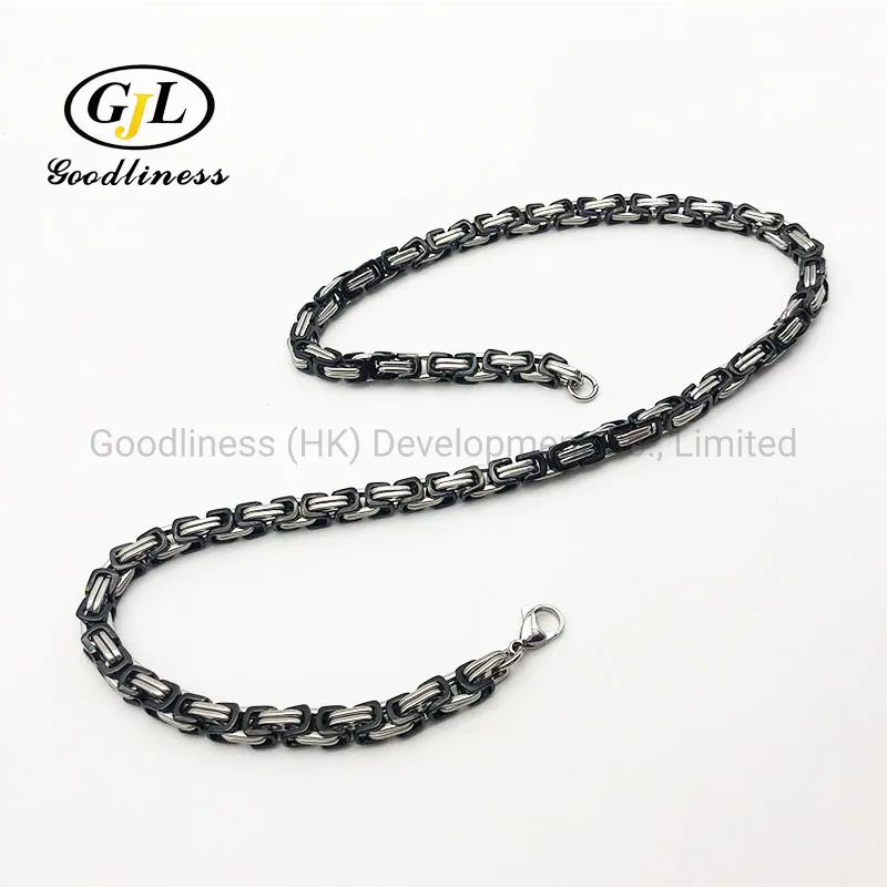 Stainless Steel King Chain Lobster Buckle Domineering Trend Titanium Steel Chain Necklace