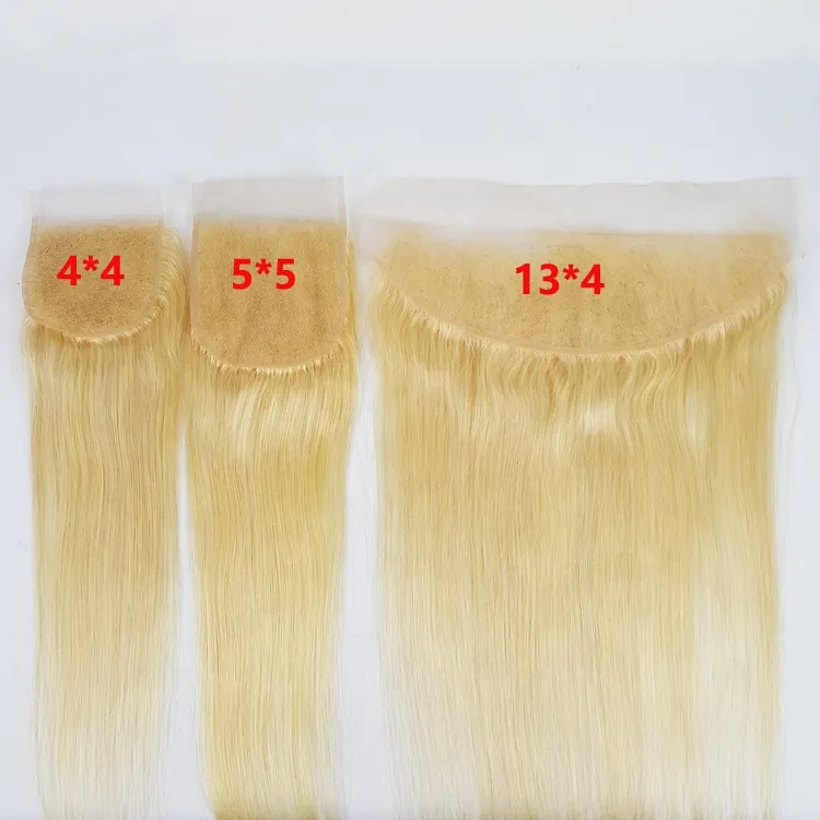 Top Peruvian Human Hair HD Swiss Transparent Lace Frontal Blonde 13*4 Frontal