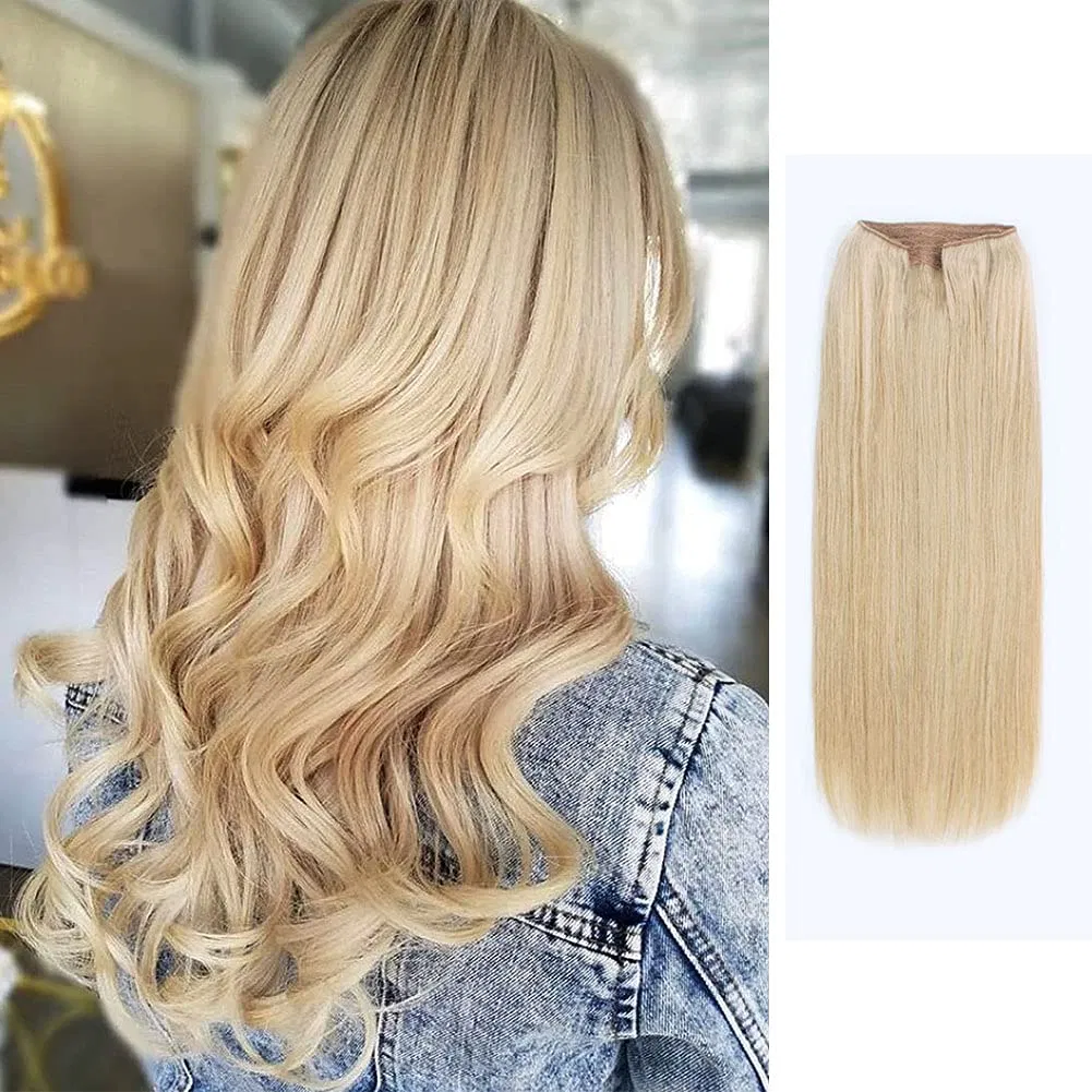 Trendy Hair Extensions, Ash Brown Fading Into Platinum Blonde B8-60, 120 Gram 20 Inch