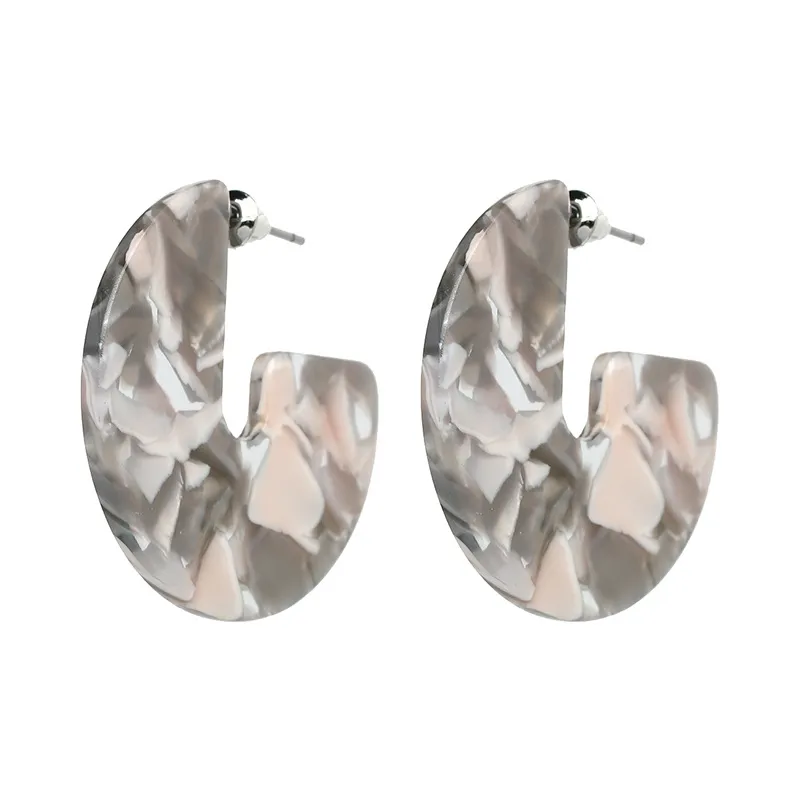 Wholesale 2018 Top Design Women Fashion Jewelry Accessories Copper Alloy Crystal Square Fashion Acrylic Geometric Drop Earrings