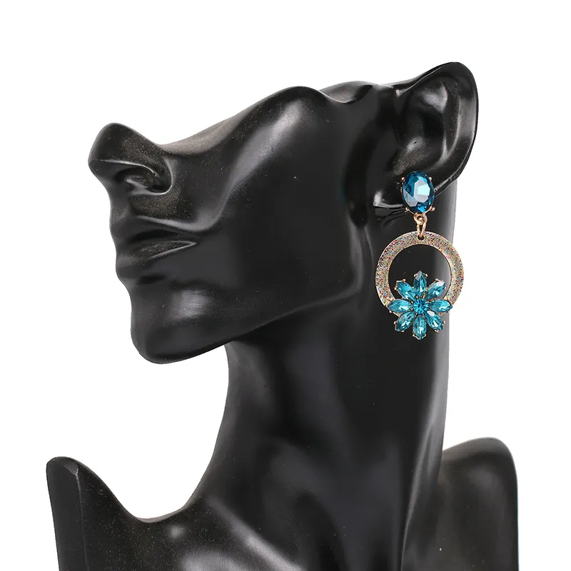 Wholesale 2018 Top Design Women Fashion Jewelry Accessories Fashion Colorful Crystal Earrings