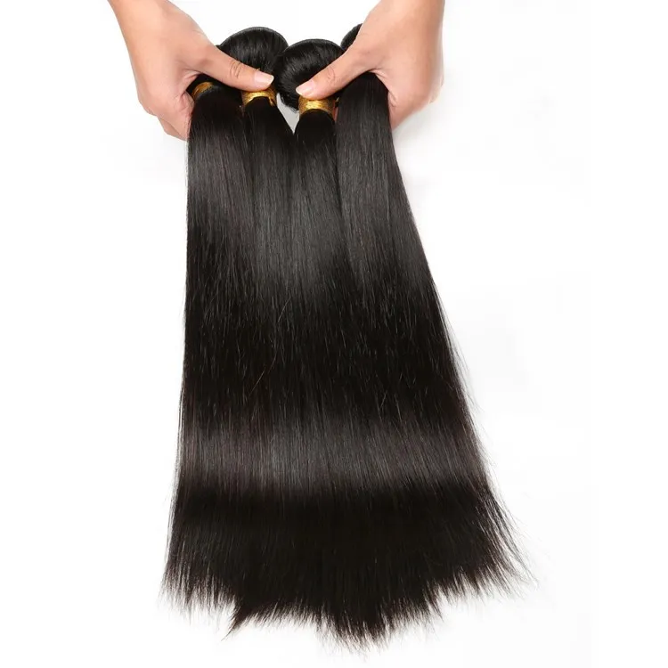 Wholesale Double Drawn Weft Bundle Vendors Weave with Brazilian Raw Virgin Cuticle Aligned Hair Natural Straight Body Wave Bundles Virgin Human Hair Extensions