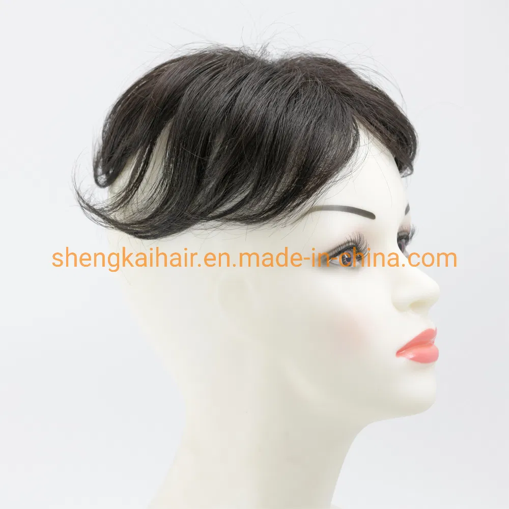 Wholesale Premium Full Handtied Human Hair Synthetic Mix Hair Toppers Piece for Women