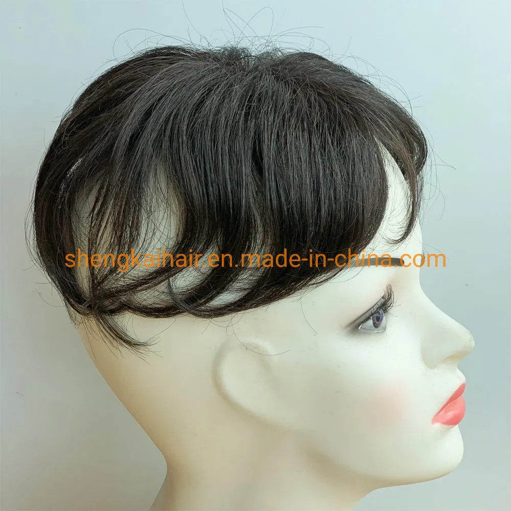 Wholesale Premium Full Handtied Human Hair Synthetic Mix Hair Toppers Piece for Women