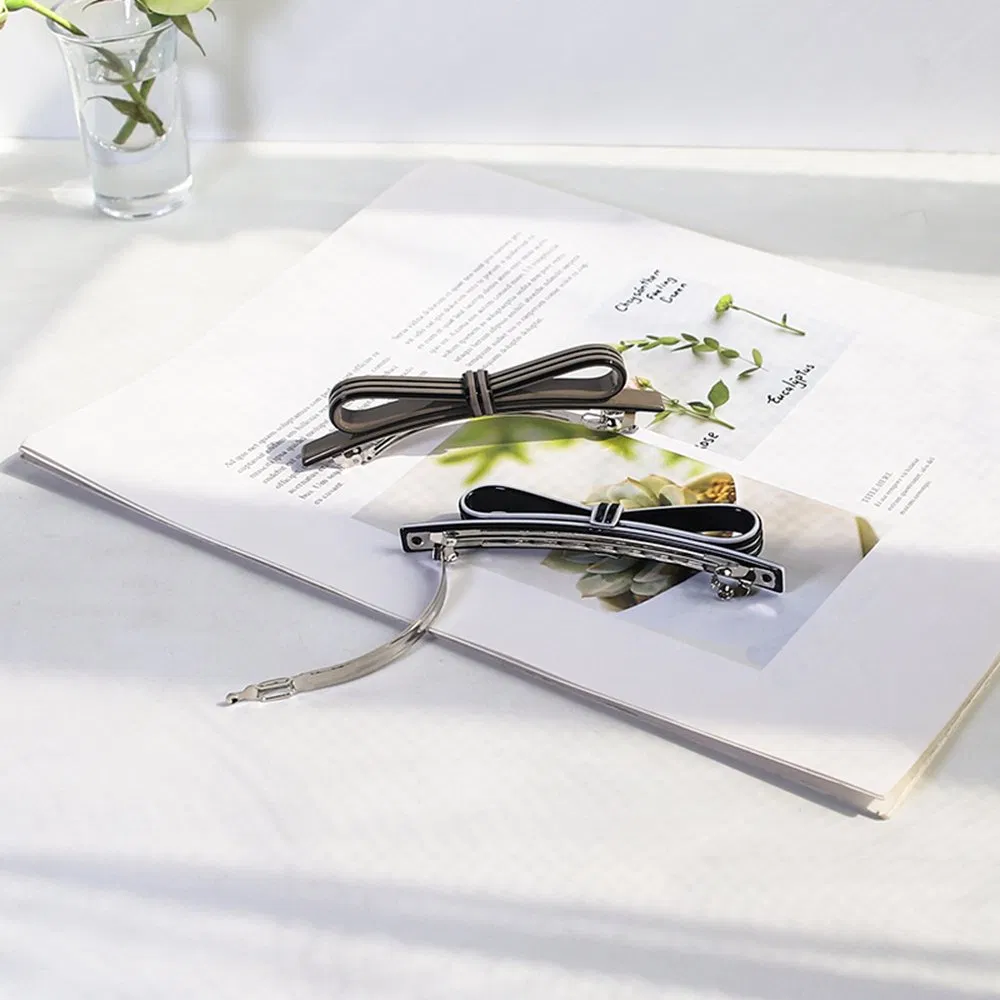 Women's Two-Tone Exquisite Bow Metal Clip