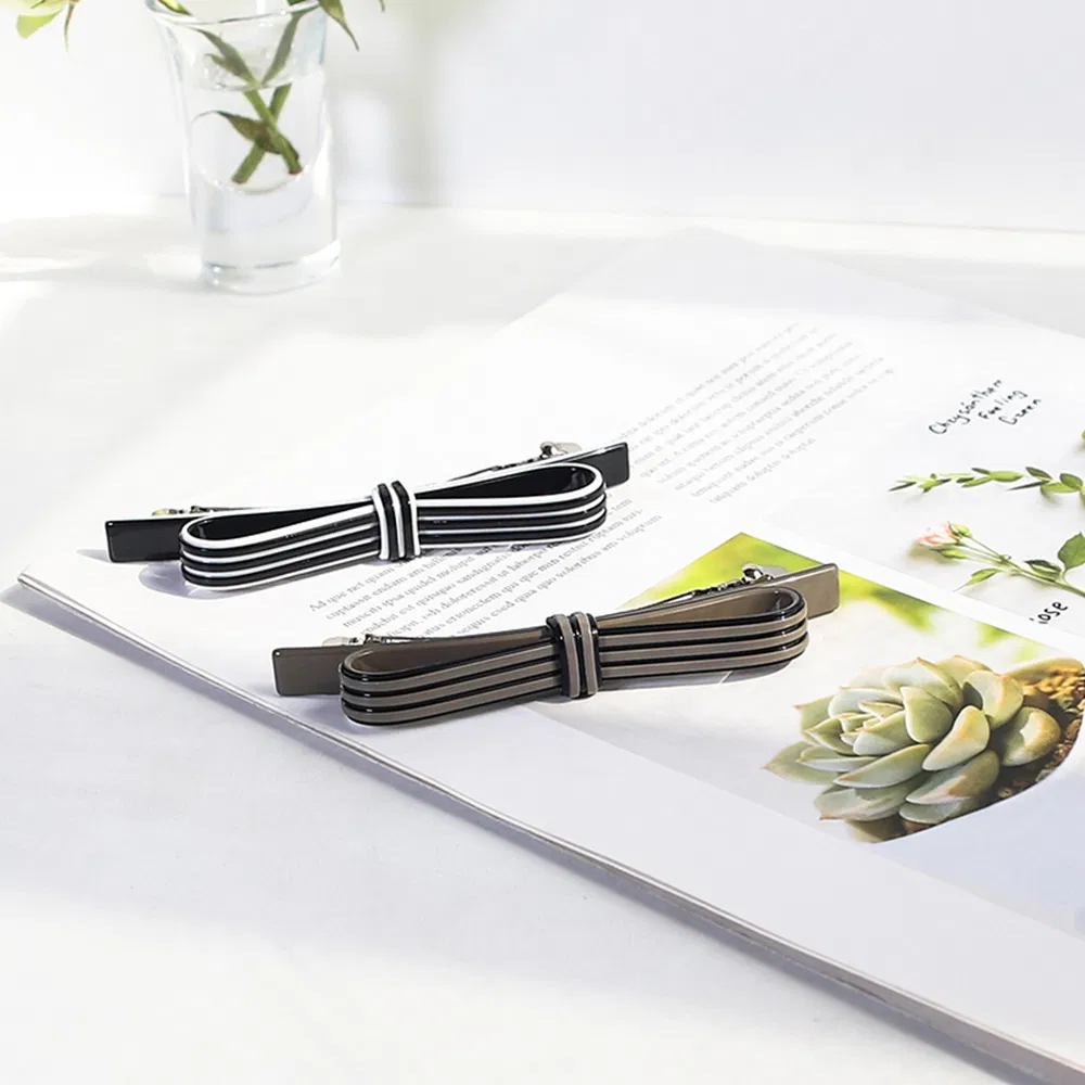 Women′s Two-Tone Exquisite Bow Metal Clip